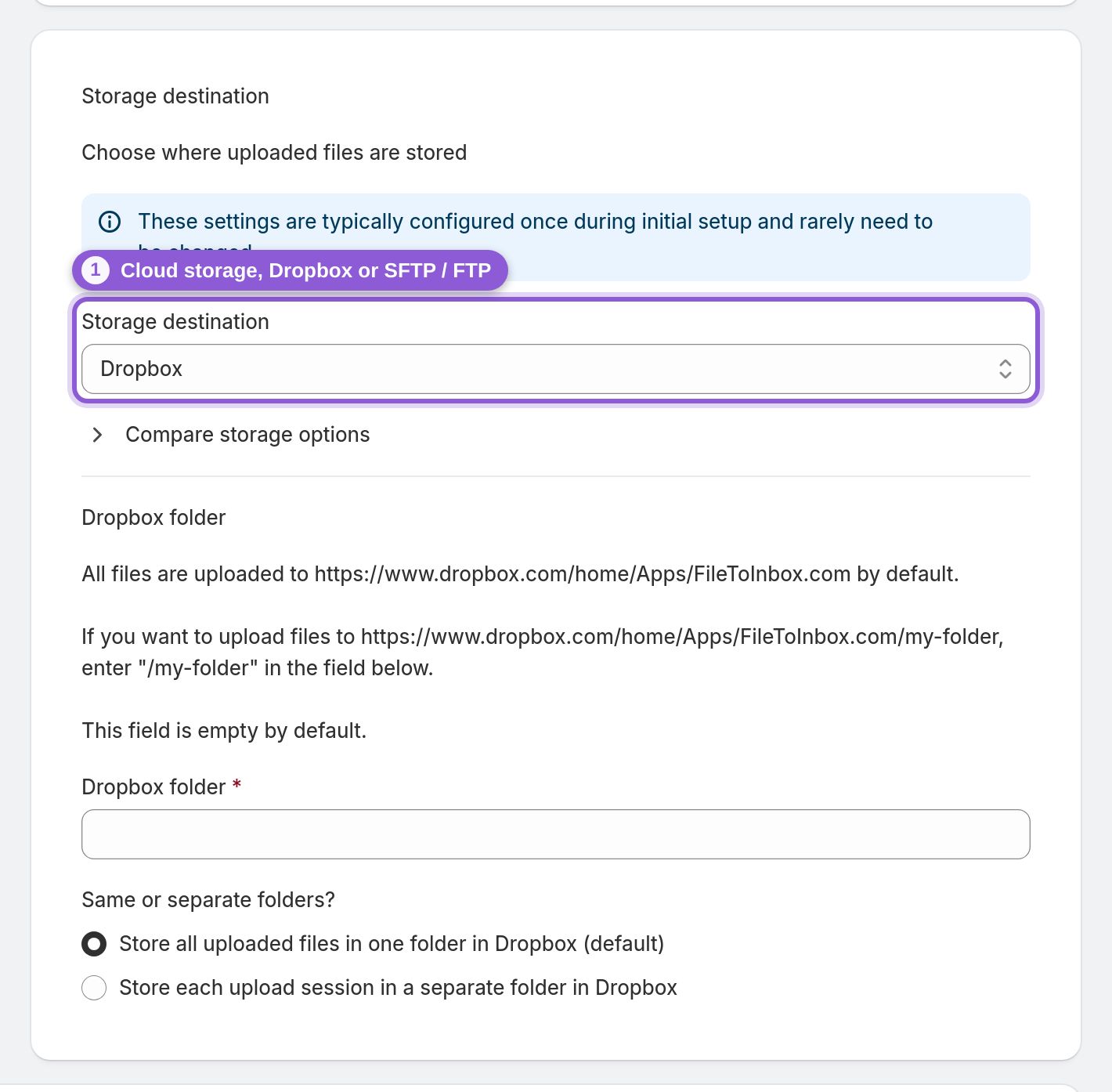 Choose the destination for each widget — #upload_page_storageProvider highlighted