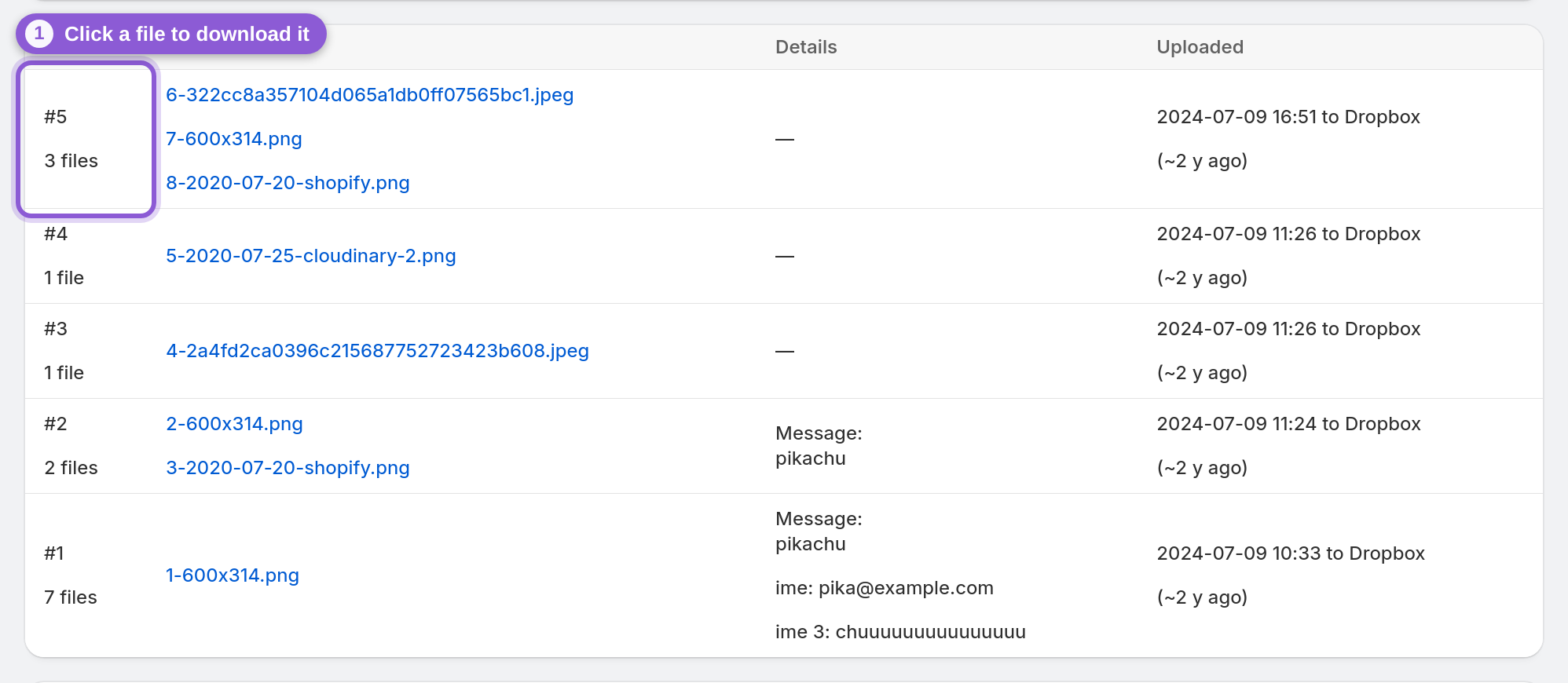 Download files and jump to the order — s-table-body highlighted